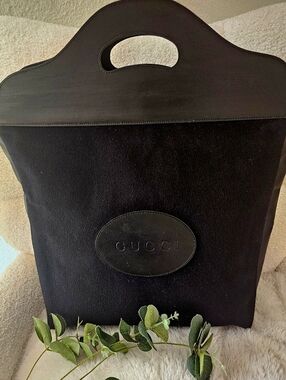 Gucci: Vintage Tote Bag: Suede & Leather